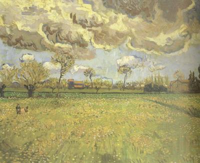 Vincent Van Gogh Landscape under a Stormy Sky (nn04) France oil painting art